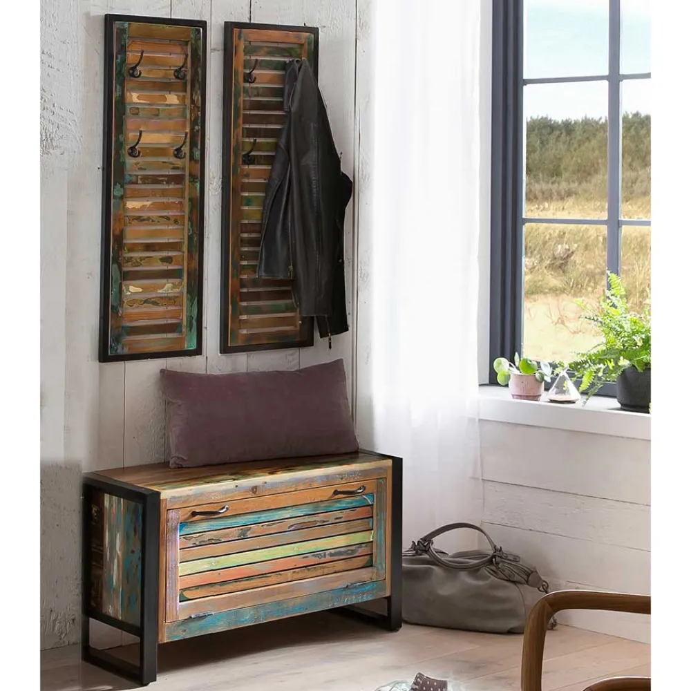 Wohnen Shabby Garderoben Paneele & Bank - Vosbadus (dreiteilig)