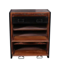 Wohnen Shabby Garderobenmöbel aus Massivholz - Ensley (sechsteilig)