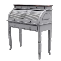 Wohnen Esszimmerschränke*Shabby Sekretär Islando in Grau und Dunkelbraun