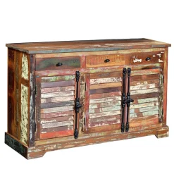Wohnen Shabby Style Sideboard aus Altholz - Manna