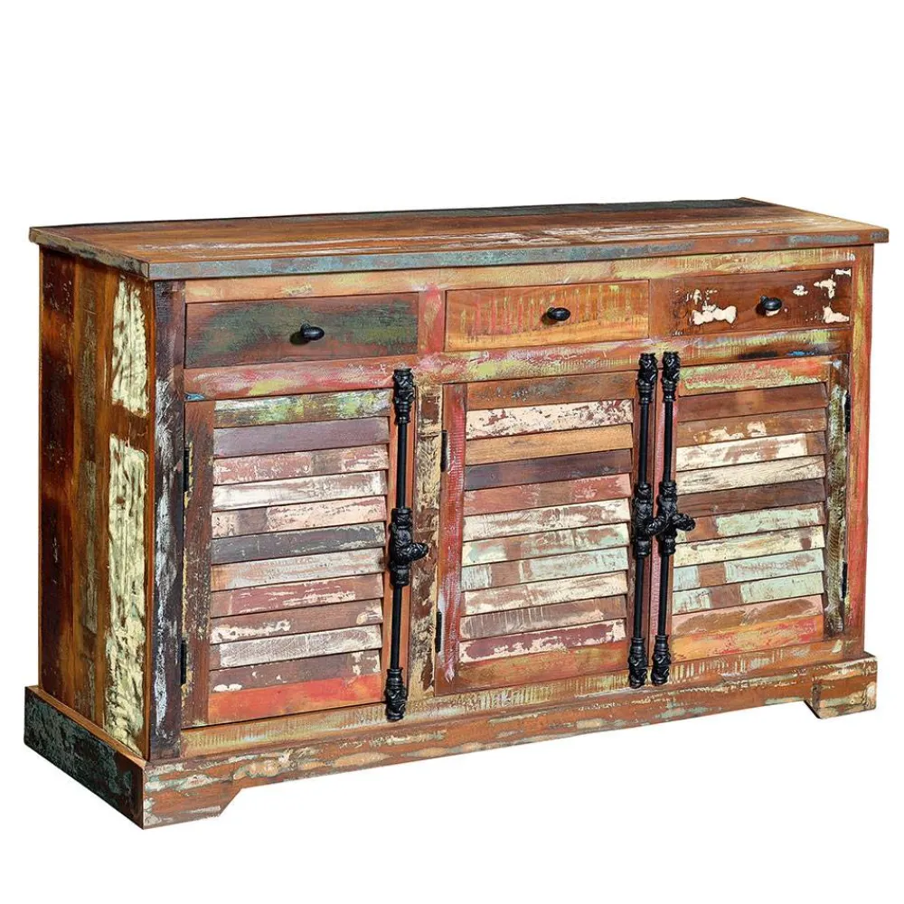 Wohnen Shabby Style Sideboard aus Altholz - Manna