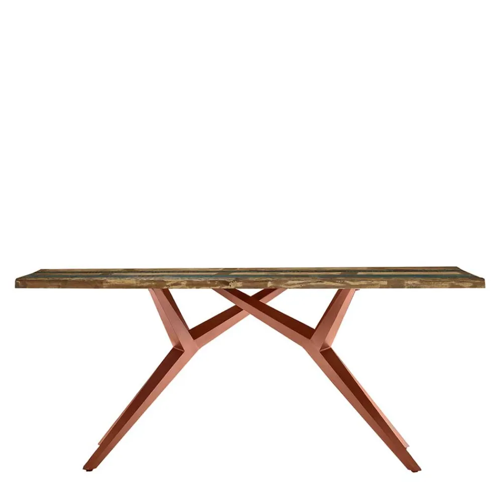 Wohnen Shabby Tisch aus buntem Recyclingholz - Konrad