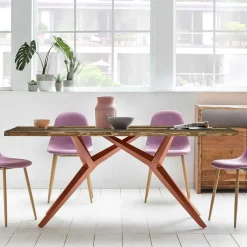 Wohnen Shabby Tisch aus buntem Recyclingholz - Konrad