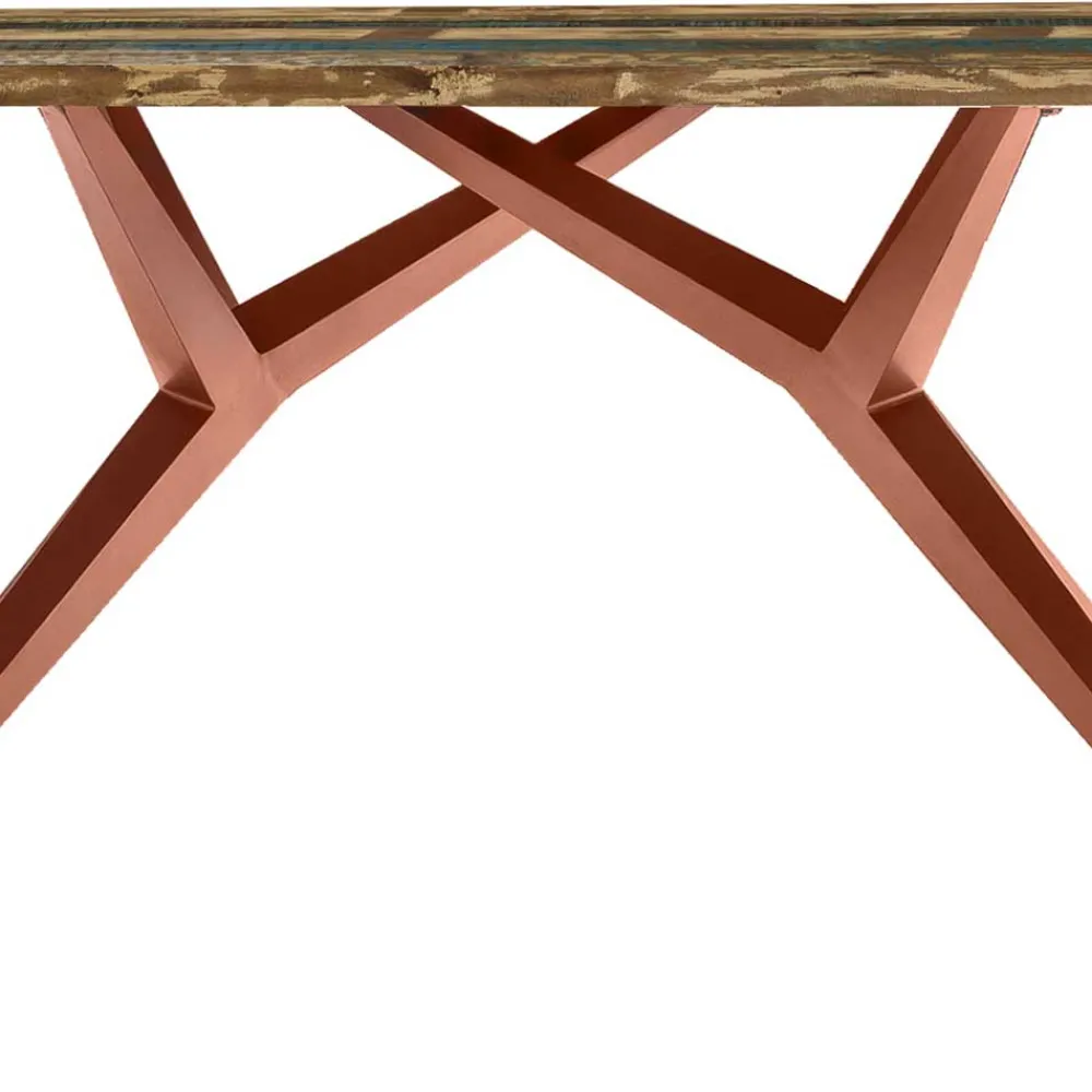 Wohnen Shabby Tisch aus buntem Recyclingholz - Konrad