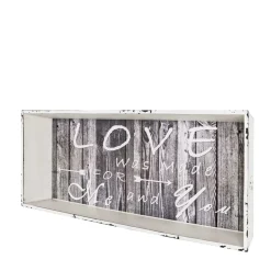 Wohnen Shabby Wandregal Unko in Weiß Grau