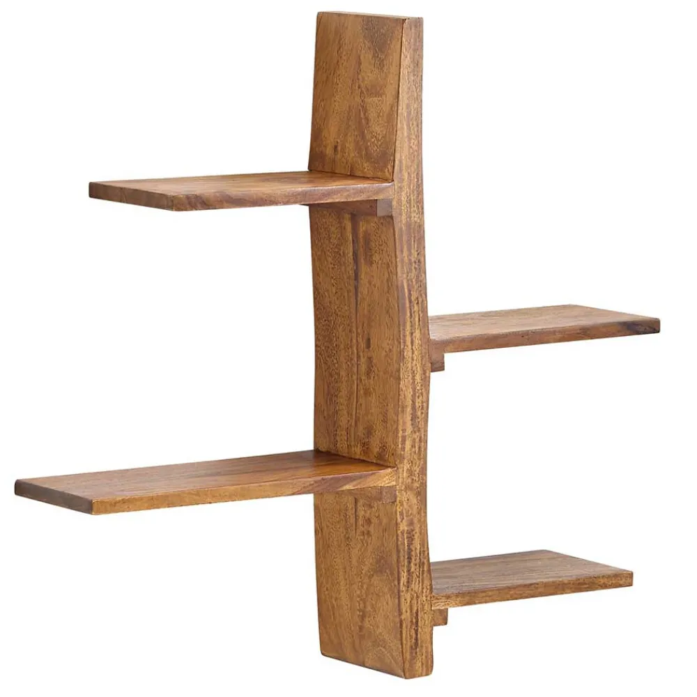 Wohnen Sheesham Wandregal mit vier Böden - Elmin