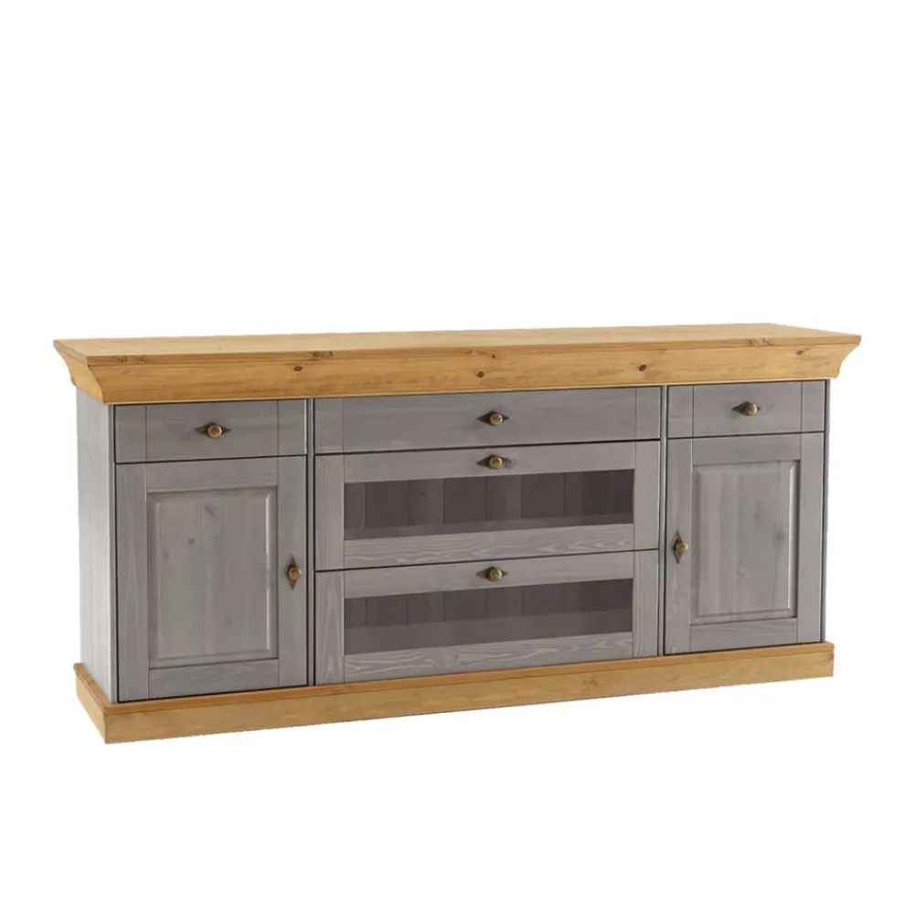 Wohnen Sideboard Cempino in Grau Kiefer teilmassiv