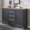 Wohnen Sideboard in Dunkelgrau und Eiche - Joe