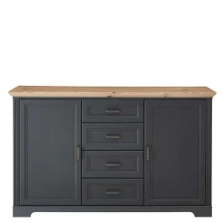 Wohnen Sideboard in Dunkelgrau und Eiche - Joe