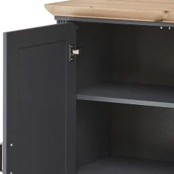 Wohnen Sideboard in Dunkelgrau und Eiche - Joe
