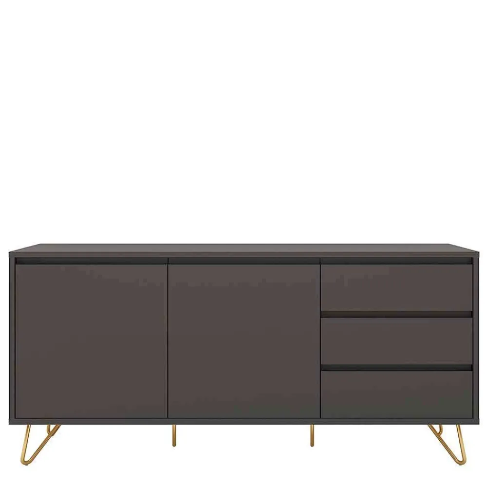 Wohnen Küchenschränke|Sideboards*Sideboard in Grau & Gold - Tajibo