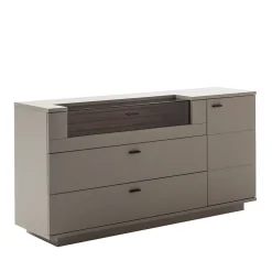 Wohnen Sideboard in Grau mit Wildeiche - Teorina
