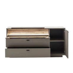 Wohnen Sideboard in Grau mit Wildeiche - Teorina
