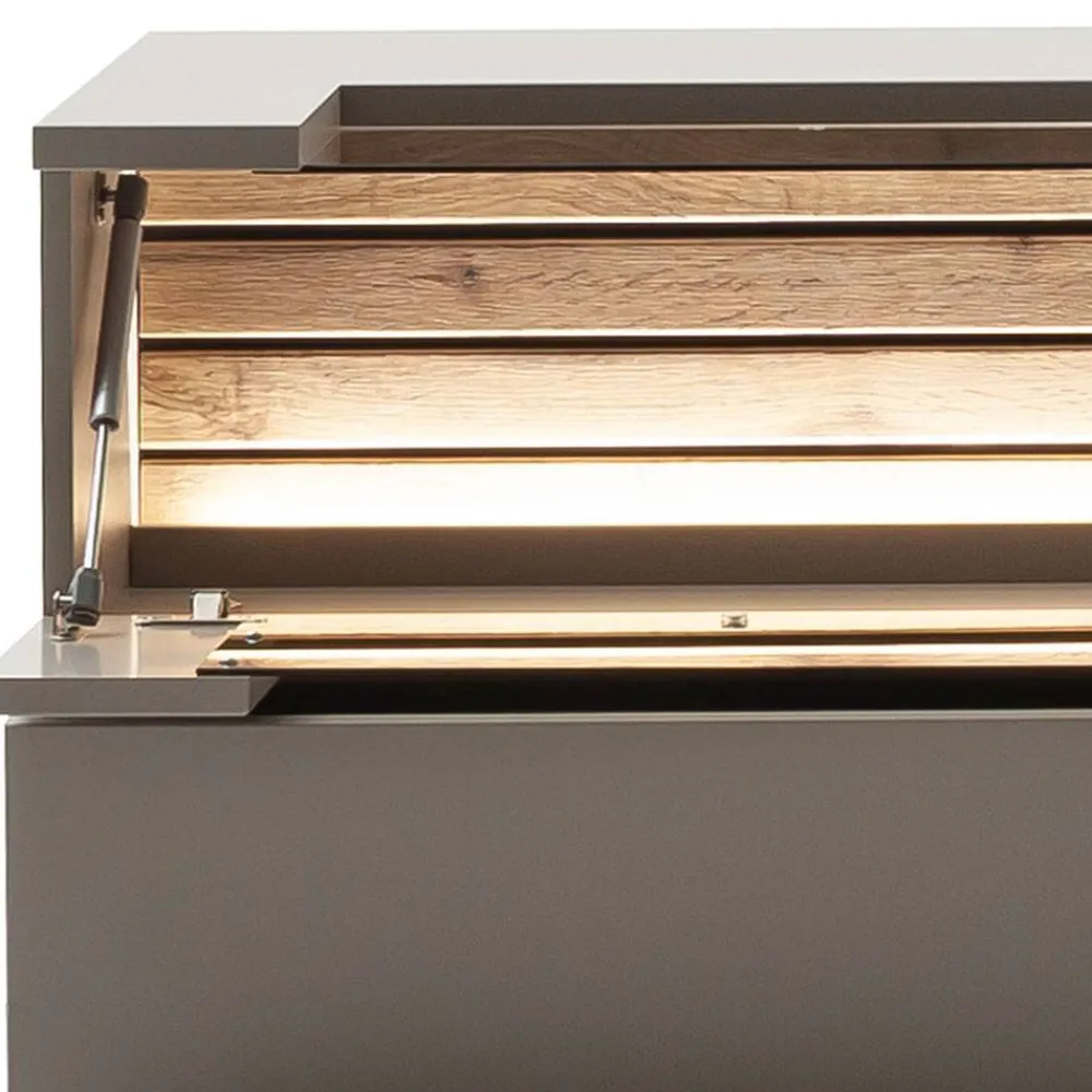 Wohnen Sideboard in Grau mit Wildeiche - Teorina