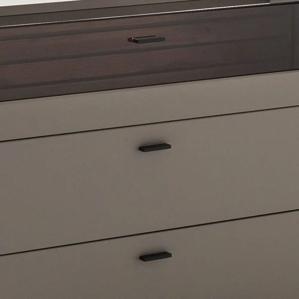 Wohnen Sideboard in Grau mit Wildeiche - Teorina