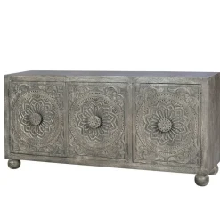 Wohnen Landhausmöbel|Küchenschränke*Sideboard in Grey Wash Mangoholz - Buama