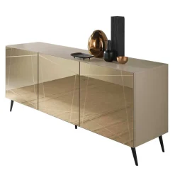 Wohnen Küchenschränke|Designermöbel*Sideboard in Taupe und Bronze Spiegelglas - Lotivera