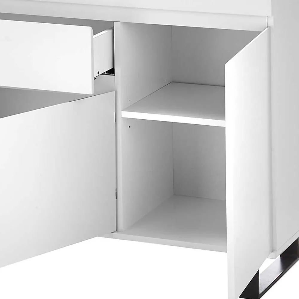 Wohnen Sideboards & Kommoden|Sideboards & Kommoden*Sideboard in Weiß mit Schwarz - Atela