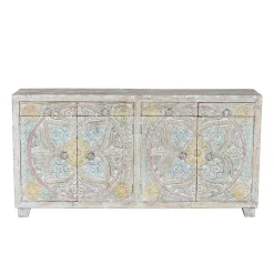 Wohnen Sideboard in White Wash und Pastellfarben - Cranita