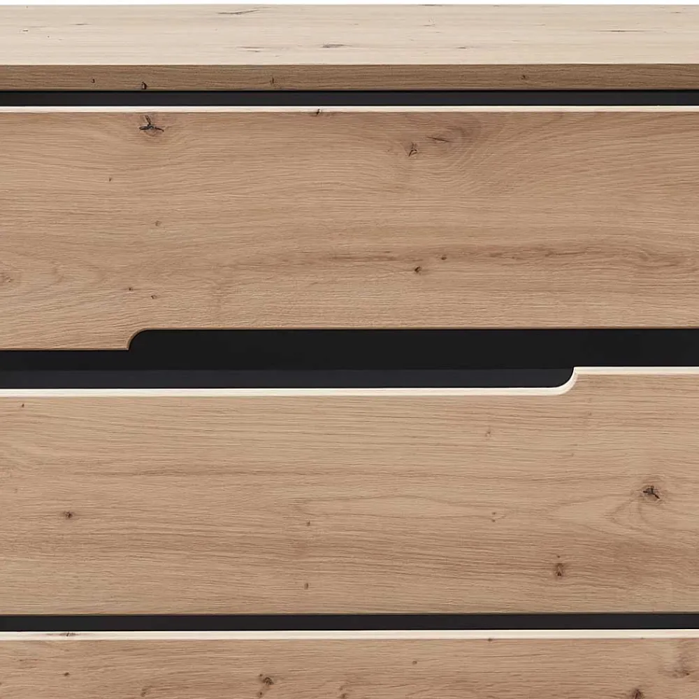 Wohnen Graue Möbel|Küchenschränke*Sideboard in Wildeiche & Dunkelgrau - Kuetra