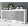 Wohnen Sideboard mit 4 Türen in Beton Optik - Narandu
