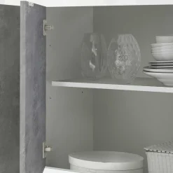 Wohnen Sideboard mit 4 Türen in Beton Optik - Narandu