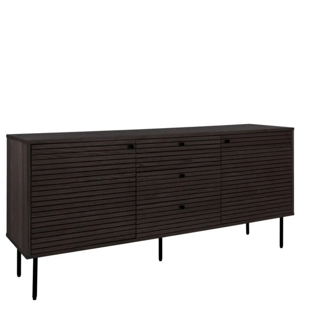 Wohnen Sideboard mit dunklem Furnier in Braun - Wega