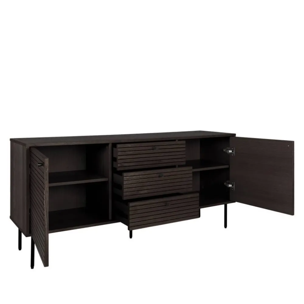 Wohnen Sideboard mit dunklem Furnier in Braun - Wega