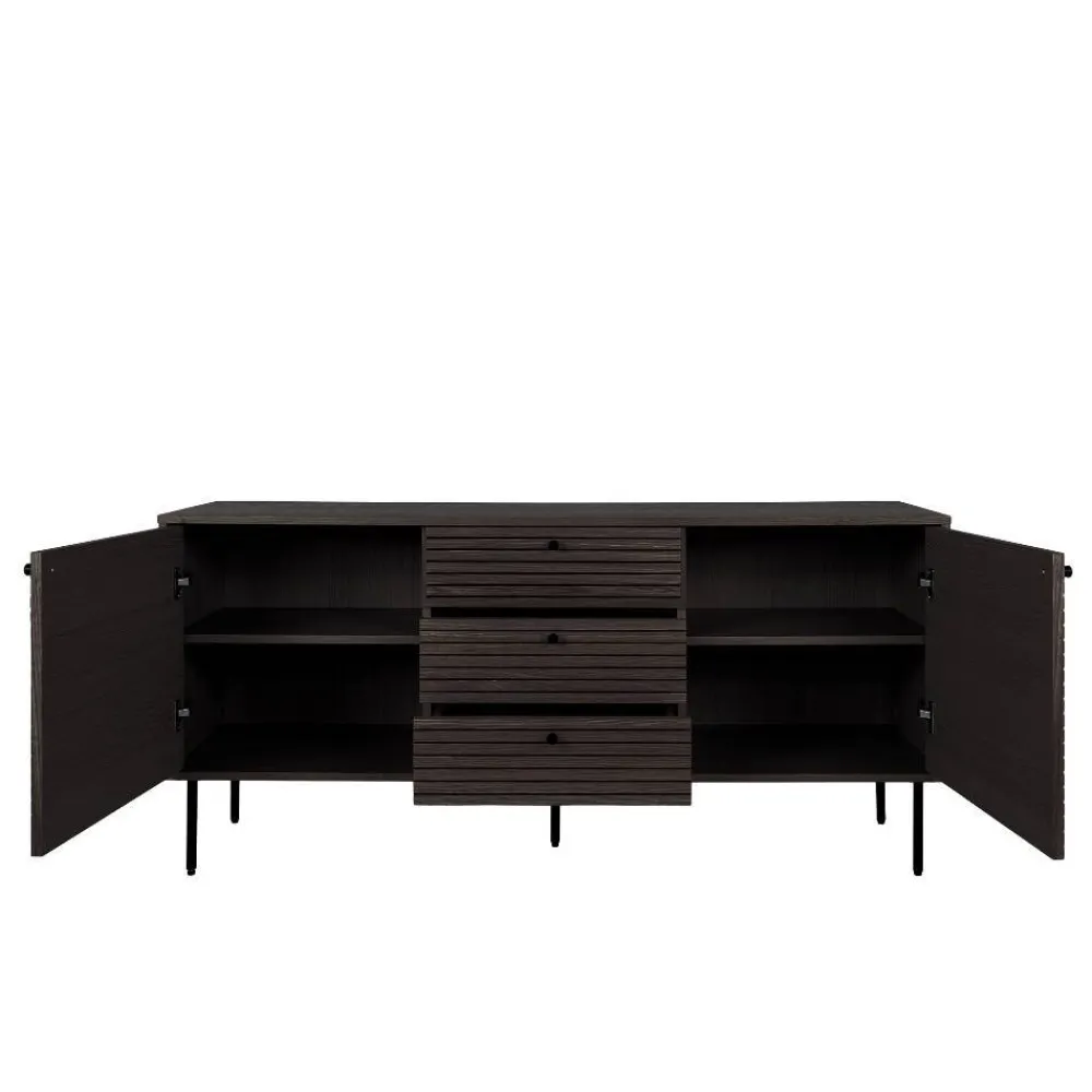 Wohnen Sideboard mit dunklem Furnier in Braun - Wega