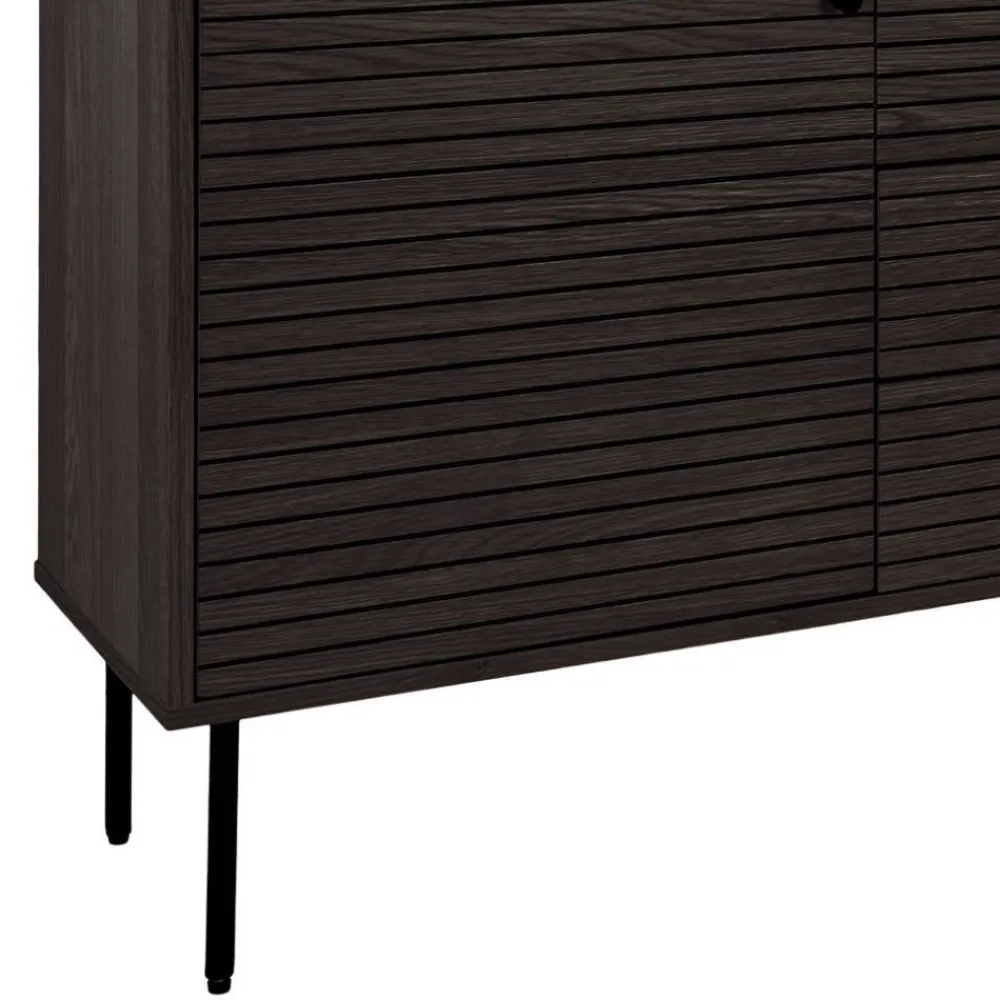 Wohnen Sideboard mit dunklem Furnier in Braun - Wega