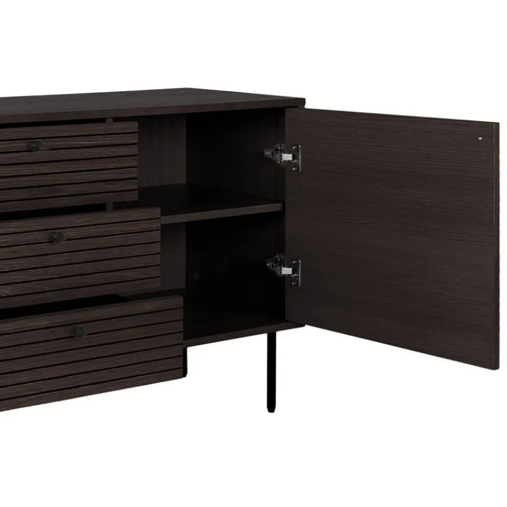 Wohnen Sideboard mit dunklem Furnier in Braun - Wega