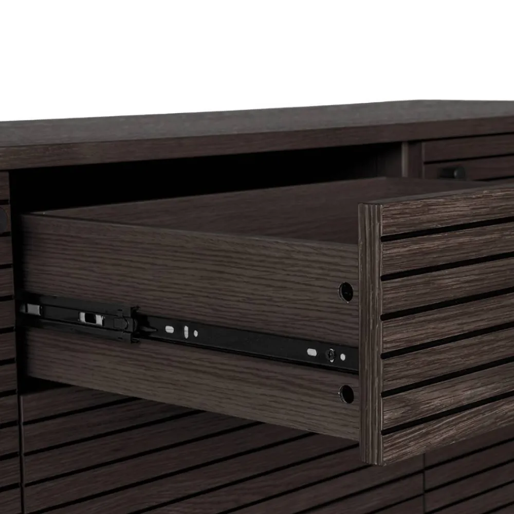 Wohnen Sideboard mit dunklem Furnier in Braun - Wega