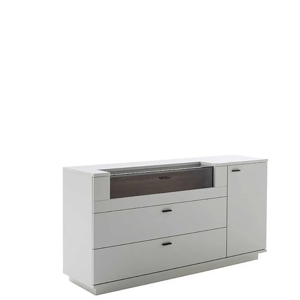 Wohnen Sideboard mit Glas Klappe & Tür - Apulco