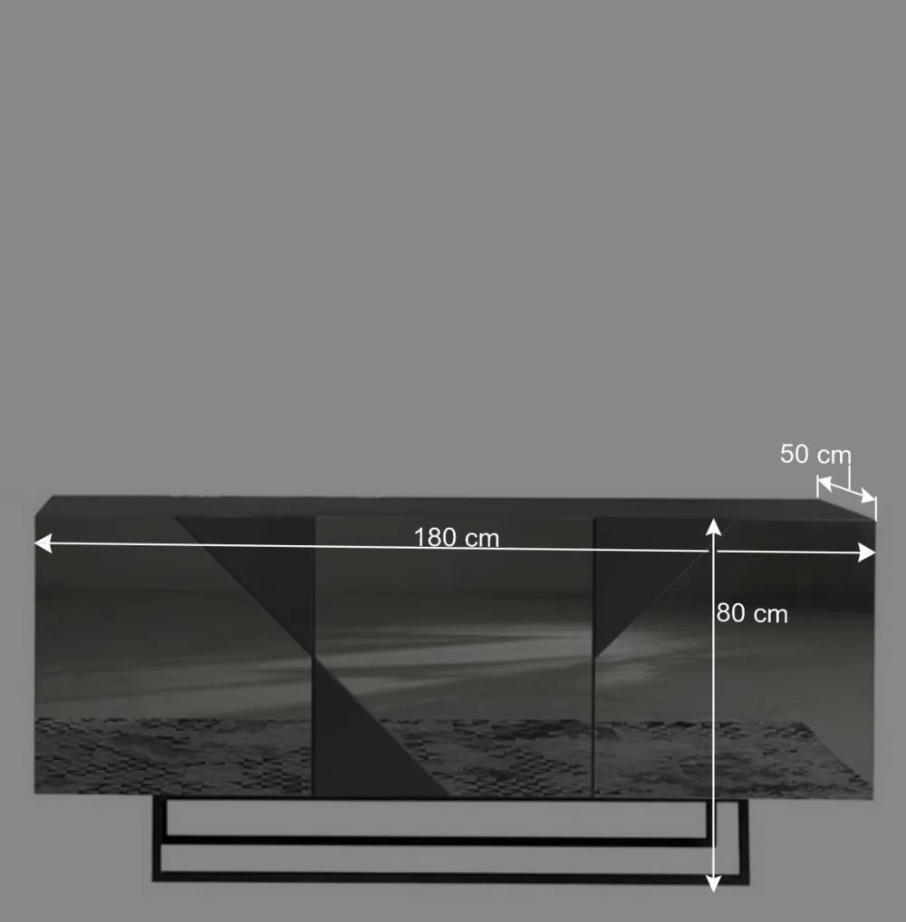 Wohnen Designermöbel*Sideboard mit rauchgrauem Spiegelglas - Razepta