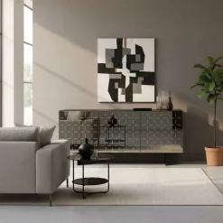 Wohnen Sideboard mit rauchgrauer Spiegelfront - Garecio