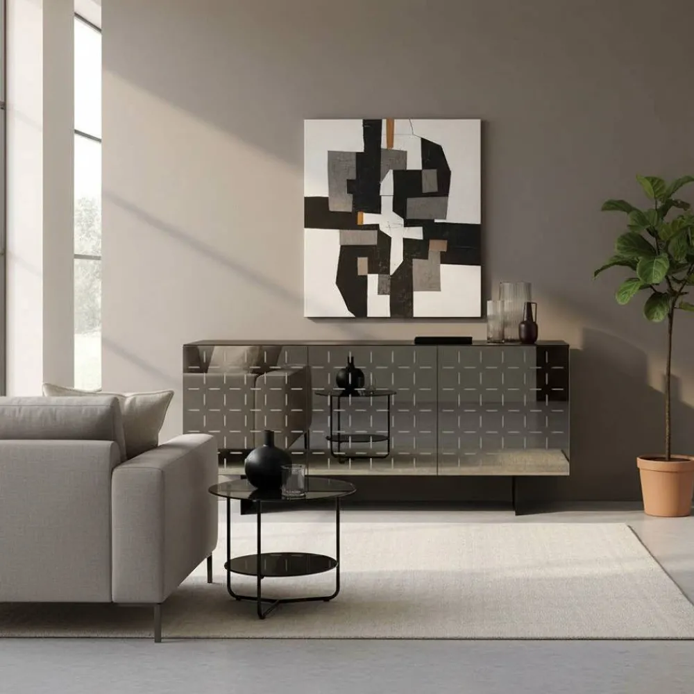 Wohnen Sideboard mit rauchgrauer Spiegelfront - Garecio