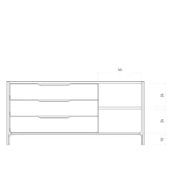 Wohnen Tv & Hifi-Möbel|Tv & Hifi-Möbel*Sideboard mit Schubladen und Fächern - Lana