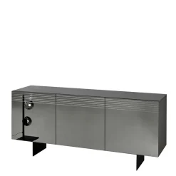 Wohnen Designermöbel*Sideboard mit Spiegelglas Front in Rauchgrau - Tyron
