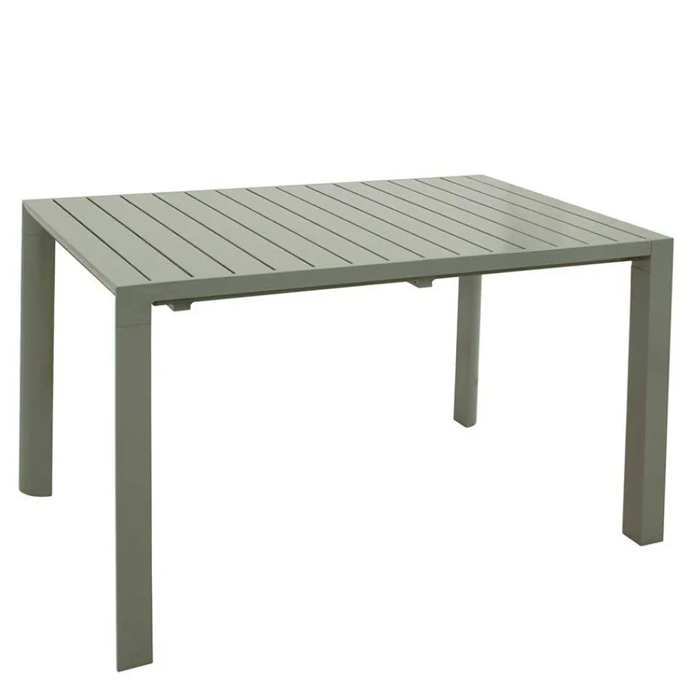 Wohnen Graue Möbel|Metall-Gartenmöbel*Silbergrauer Gartentisch mit Front Butterflyauszug - Sergio