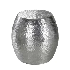 Wohnen Designermöbel*Silberner Beitisch aus Aluminium - Moyico