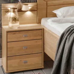 Wohnen Betten|Betten*Singlebett & Nachtkommode Kombi Set - Emdsiva (zweiteilig)