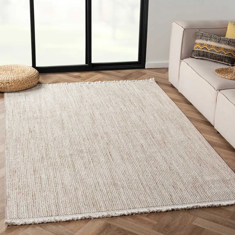 Wohnen Skandinavische Möbel*Sisaloptik Teppich mit Fransen an den kurzen Seiten - More