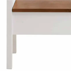 Wohnen Sitzbank Barlad in Weiß Bernsteinfarben