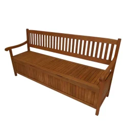 Wohnen Küchenbänke|Esszimmerbänke*3-Sitzer Garten Bank mit Truhe - Durai