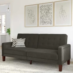 Wohnen Sofas|Sofa*3-Sitzer Schlafsofa in Grau - Memton
