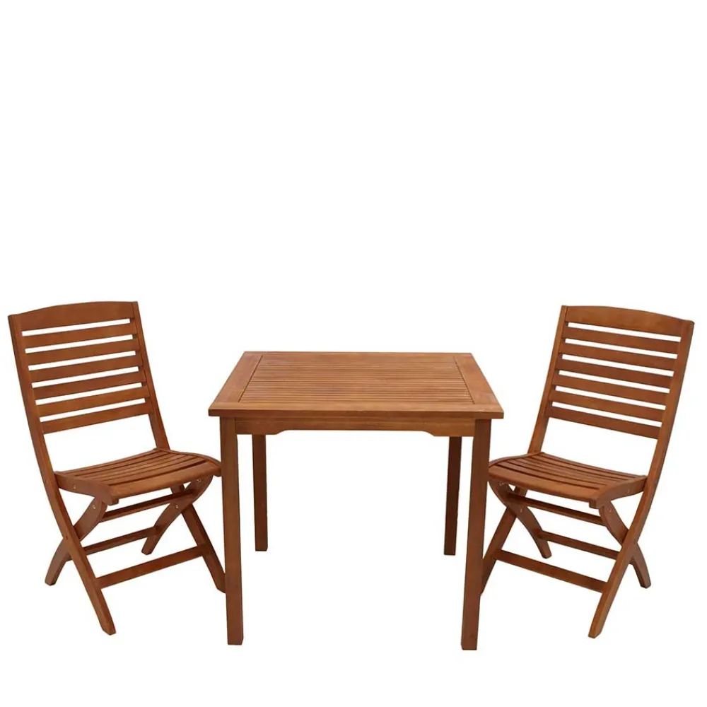 Wohnen Sitzgruppe|Balkonmöbel*Sitzgruppe Garten aus Eukalyptusholz - Thomas (dreiteilig)