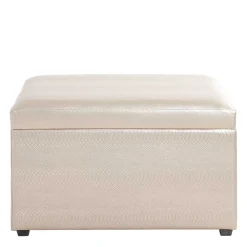 Wohnen Sitztruhe in Gold Kunstleder - Mascha