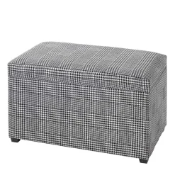 Wohnen Sitztruhe mit Hahnentritt Muster - Jantonia