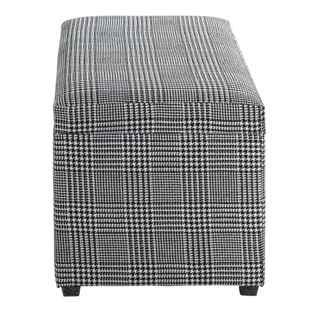 Wohnen Sitztruhe mit Hahnentritt Muster - Jantonia