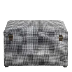 Wohnen Sitztruhe mit Hahnentritt Muster - Jantonia